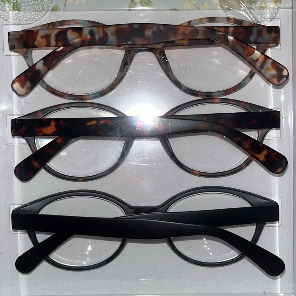 2.50 Nine West 3 pair pack  women’s reading glasses oval  animal print +2.50